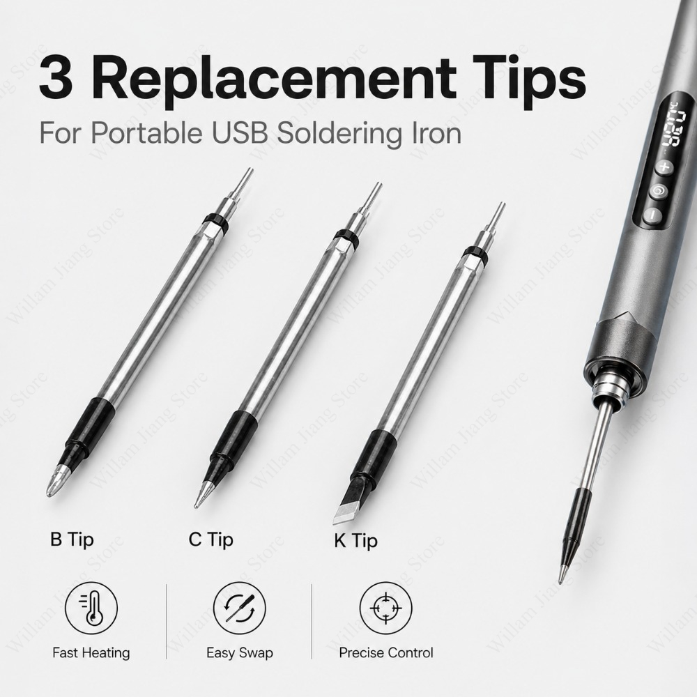 Flux Pen Electronics - 1/3 adet USB havya yedek ucu
