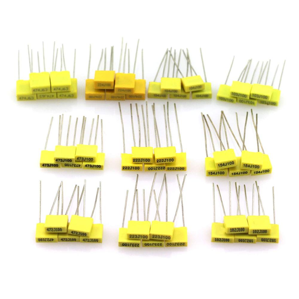 Capacitor Kit Assortment - 50 adet/grup 10 değer polipropilen Film
