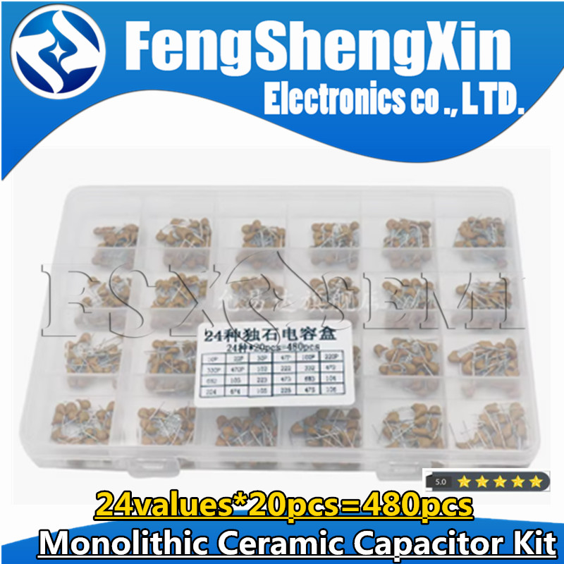 24 değerleri * 20 adet = 480 a - Capacitor Kit Assortment incelemesi ve fiyatı