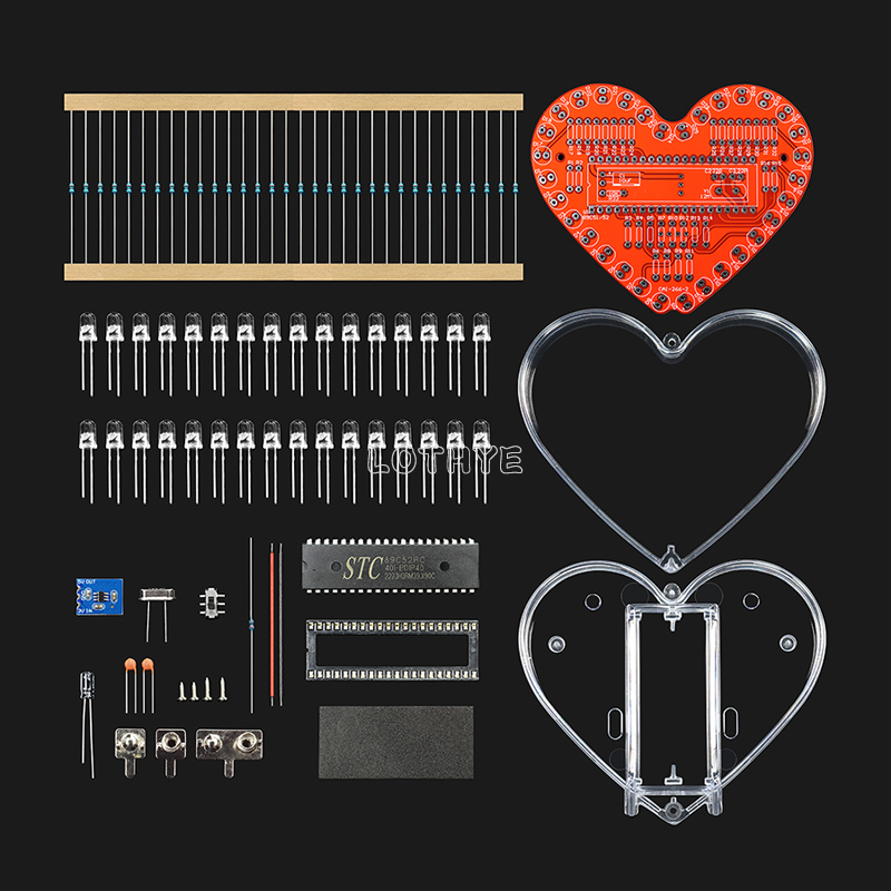RGB Renkli Akan Su Işığı Kalp  - Diy Electronics Tool Kit incelemesi ve fiyatı