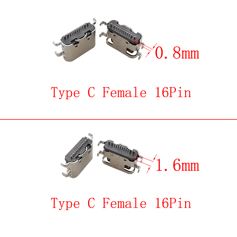 10 adet USB tip C dişi 16 Pin  - Smd Solder Paste incelemesi ve fiyatı