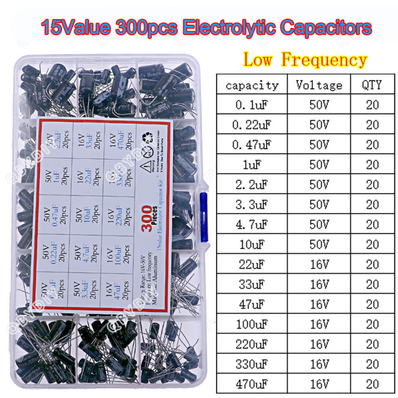 300 adet 15 tip 16V 50V 0.1uf- - Capacitor Kit Assortment incelemesi ve fiyatı