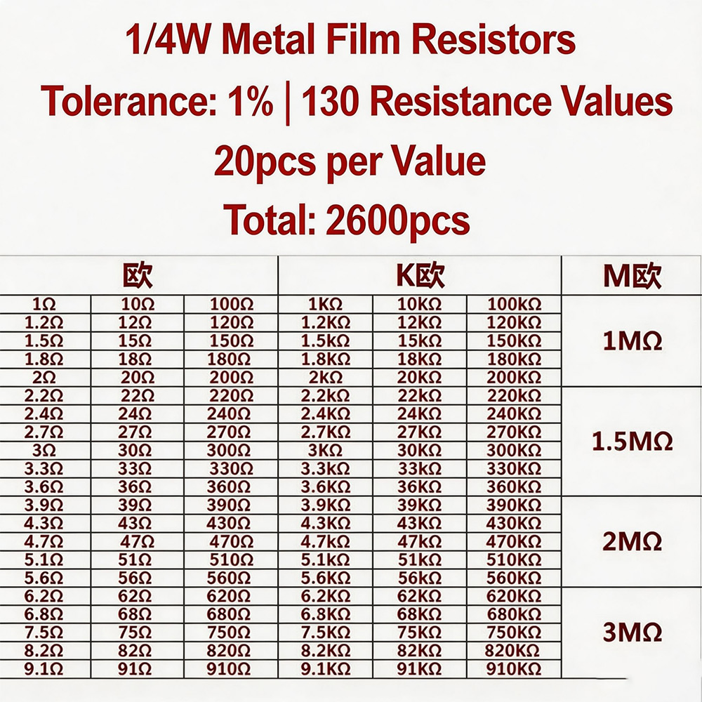 2600 adet Metal Film Dirençler - Diy Electronics Project Kit incelemesi ve fiyatı
