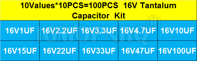 100PCS 10Value*10 Adet 16V Tan - Capacitor Kit Assortment incelemesi ve fiyatı