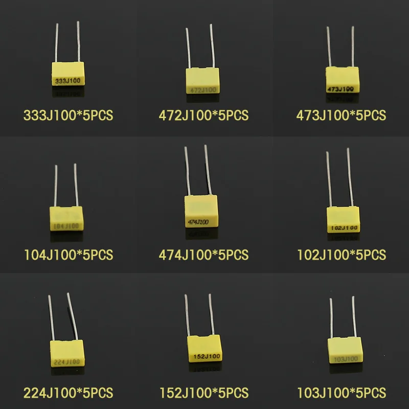 50 adet 102J ~ 474J polipropil - Capacitor Kit Assortment incelemesi ve fiyatı