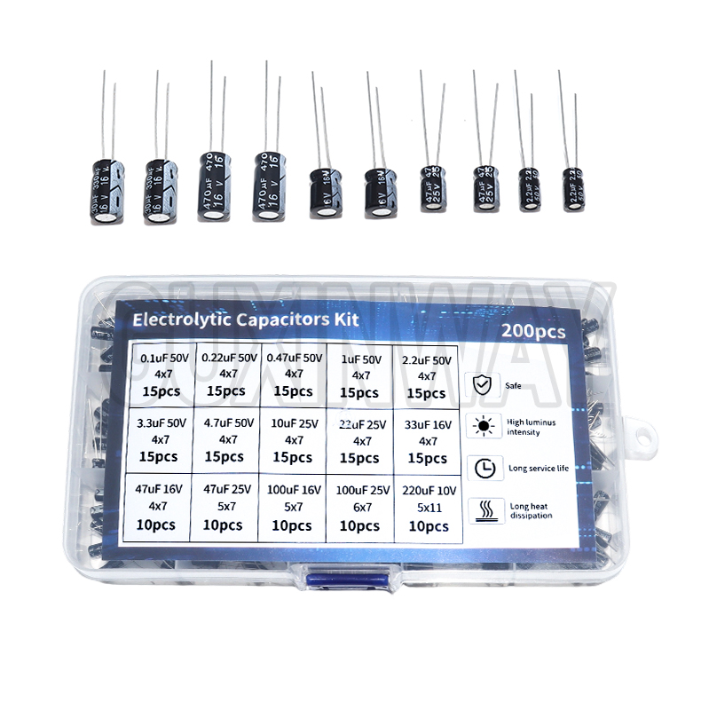 200 adet 15 Değerler 10V 16V 2 - Capacitor Kit Assortment incelemesi ve fiyatı